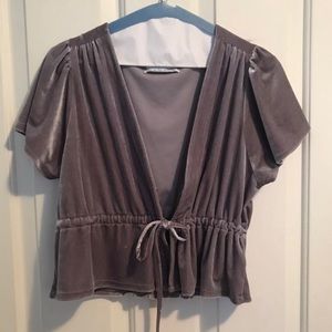Urban Outfitters Goldie Velvet Top